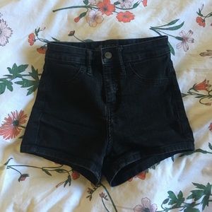 Black high waisted shorts